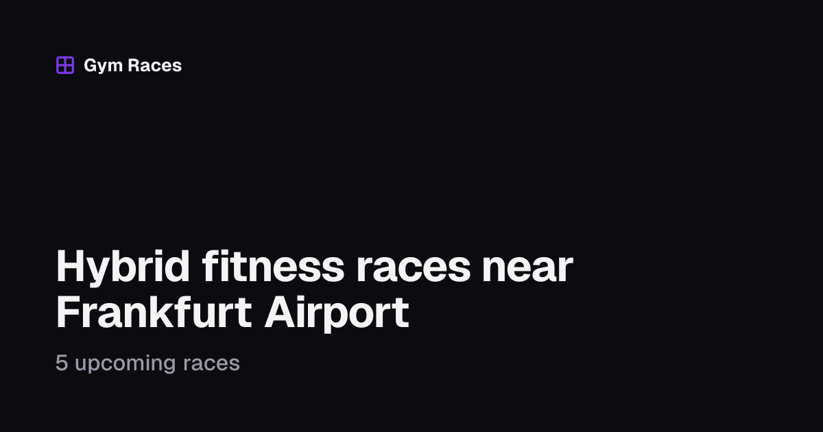 GYMRACE Airport Weeze Oktober 2026